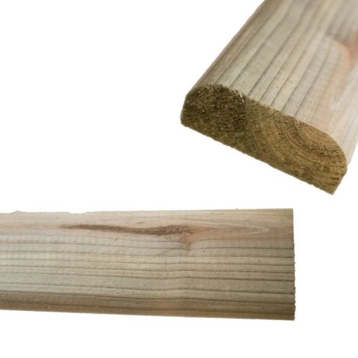 Picture of Treated Timber D-Rail Handrail 100mm x 35mm x 3.6mtr Length (12ft)