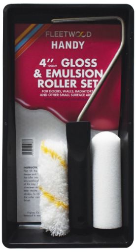 Picture of Fleetwood Paint 4" Gloss & Emul Roller Set W 2 Spare Sleeves