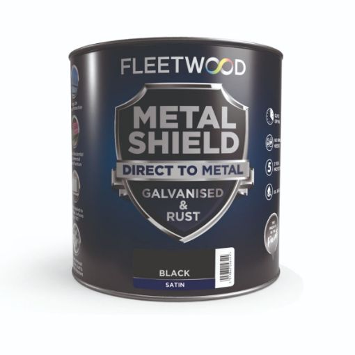 Picture of Fleetwood Paint 1L Metal Shield Satinwood Black