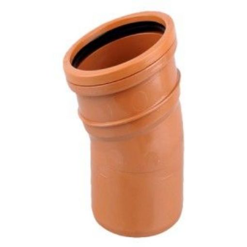 Picture of Single Collar Sewer Bend 110mm (4") x 15° D6028 (120 Box) (30)