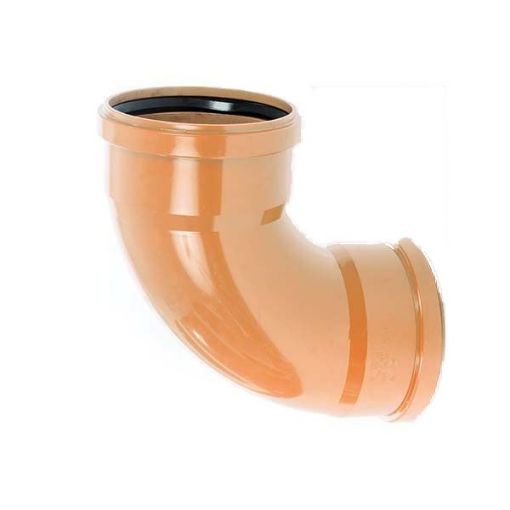 Picture of Double Collar Sewer Bend 110mm (4") x 90° - D6040