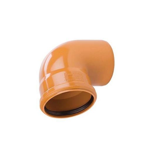 Picture of Single Collar Sewer Bend D6038 110mm (4") x 90° (108 Box) (12)