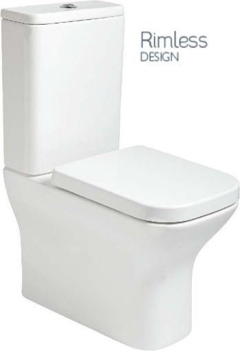 Picture of SOPHIA FULLY SHROUDED RIMLESS TOILET & SOFT CLOSE SEAT