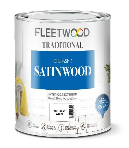 Picture of Fleetwood Paint 250ml Satinwood Brilliant White