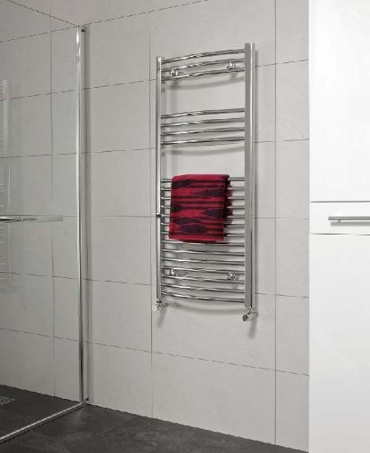 Picture of Sonas 1200 x 600 Curved Towel Rail - Chrome