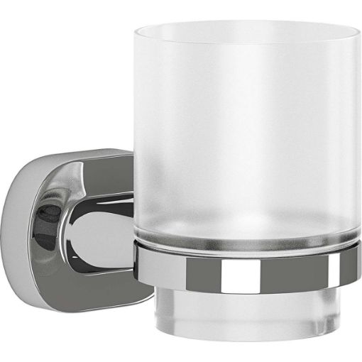 Picture of Tema Sofia Tumbler Holder Chrome W Frosted Glass