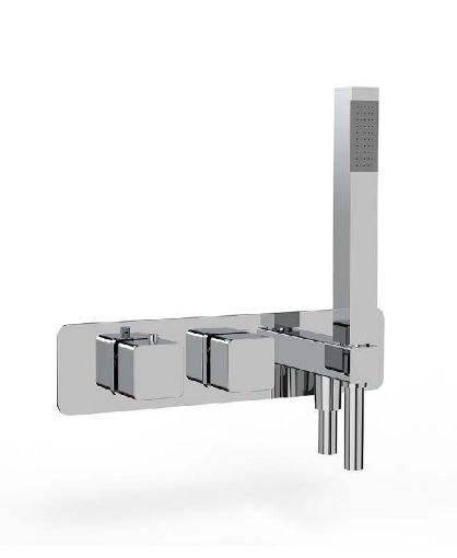 Picture of Quantum Soft Square Horizontal Dual Control Concealed Thermostatic Shower Valve