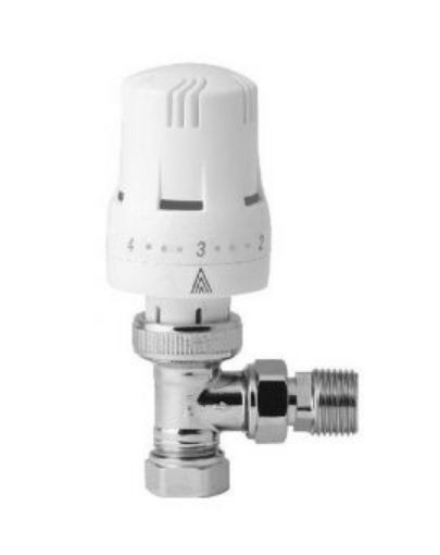 Picture of Thermostatic Radvalve Pack C\W Lockshield Trv Angled 771096