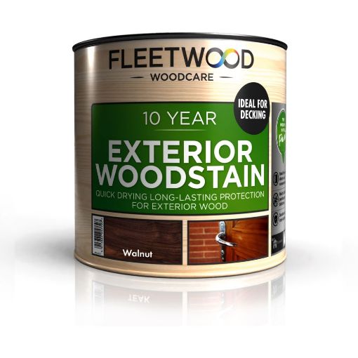 Picture of Fleetwood Paint 1L 10 Year Exterior Woodstain Water Based Walnut