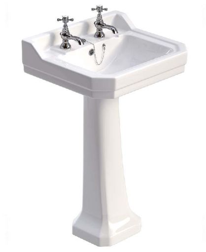 Picture of Westbury Basin 2 Tap Hole & Full Pedestal 550mm