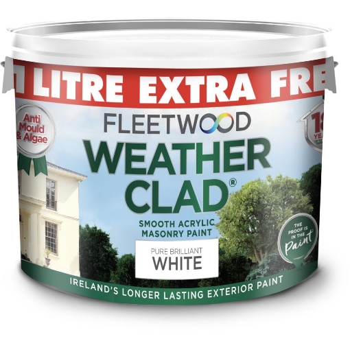 Picture of Fleetwood Paint Weatherclad Brilliant White 9Ltr + 1L Extra Free