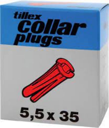Picture of Tillex Red Collar Plugs 5.5X35 100 Per Box