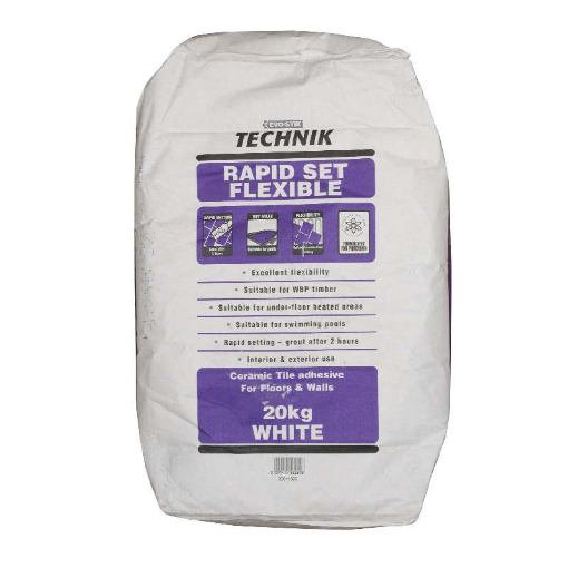 Picture of Bostik Technik Rapid Set Flexi White Tile Adhesive 20Kg (Purple Bag)