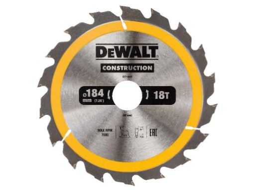 Picture of Dewalt 184X30mm 18T Construction Circ Saw Blade