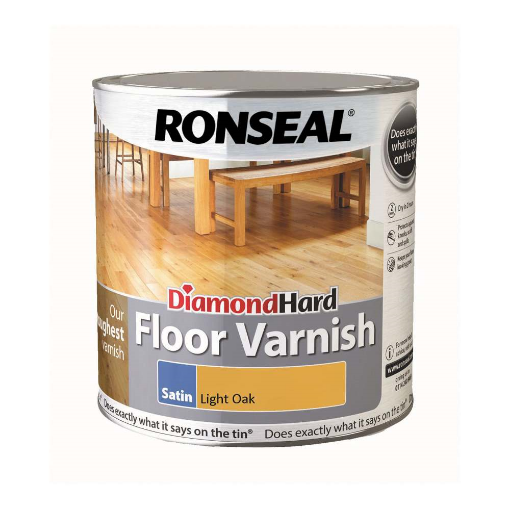 Picture of Ronseal Diamond Hard Floor Varnish Light Oak 2.5Lt