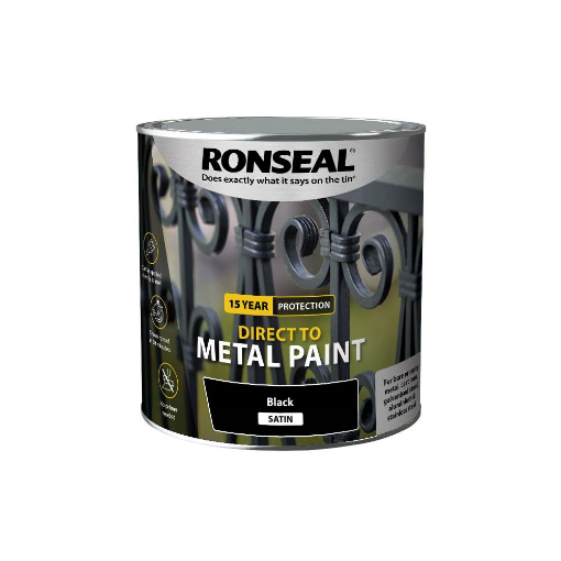 Picture of Ronseal Direct To Metal Black Satin 2.5L
