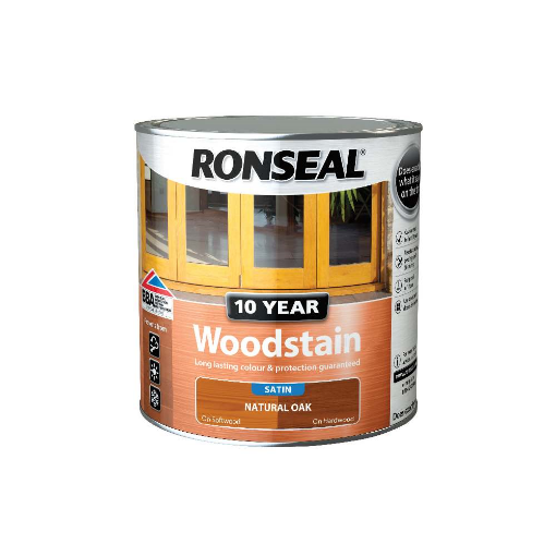 Picture of Ronseal 10 Year Woodstain Natural Oak 2.5L
