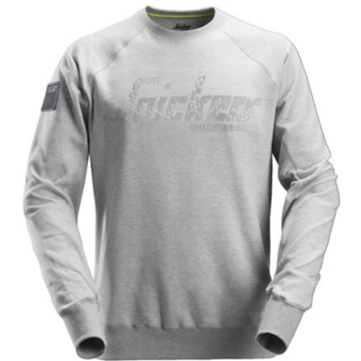 Picture of Snickers 2882 Logo Sweatshirt Light Grey Melange - Size: L