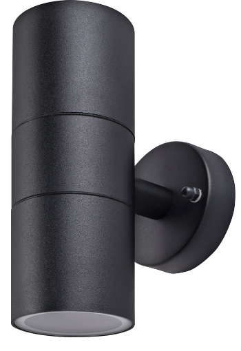 Picture of Luceco Black Stainless Steel Exterior Decorative GU10 Up/Down Wall Light - Ip44