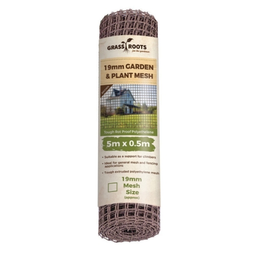Picture of Grass Roots Garden & Plant Mesh Tan Brown 19mm Mesh 0.5m x 5mtr Roll