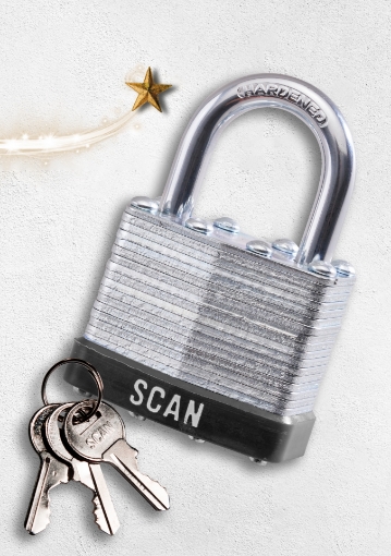 Picture of Scan 40mm Laminated Padlock Twin Pack