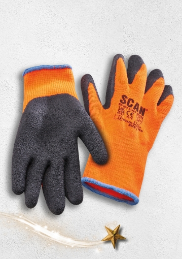 Picture of Scan Dipped Thermal Latex Gloves (3 Pairs)