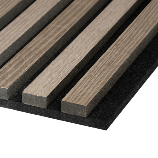 Picture of Fibrotech Basic Acoustic Panel 2.44mtr x 605 x 22mm Grey Oak***Delivery Within Areas 1&2 Only***