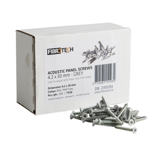 Picture of Fibrotech Panel Screws 4.2 x 30mm Grey Box of 100