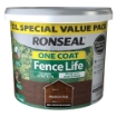 Picture of Ronseal Paint One Coat Fencelife Medium Oak 12L