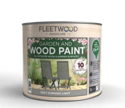 Picture of Fleetwood 1L Super Flex Garden & Wood Paint Grey Morning Light