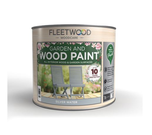 Picture of Fleetwood 1lt Super Flex Garden & Wood Paint Silver Water